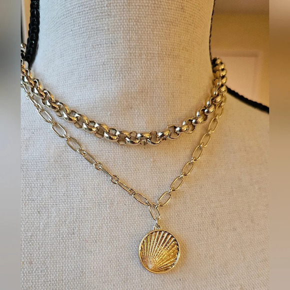 J. Crew Mixed Chain Layering Necklace - Picture 2 of 4